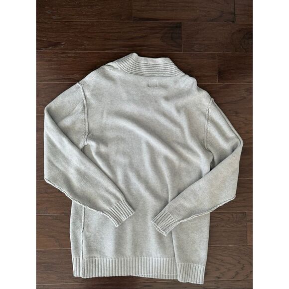 Buckle JB Holt Cream Shawl Neck Cotton Sweater Mens XL - Picture 2 of 7